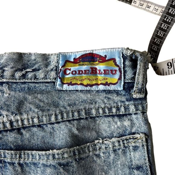 VTG 80s Code Bleu Distressed Japanese Denim 33X34 - Picture 6 of 9